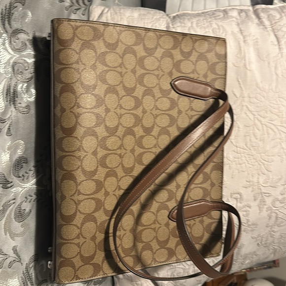 Selling like new Coach Nina Tote only used once.  Non smoking household. - Picture 3 of 5